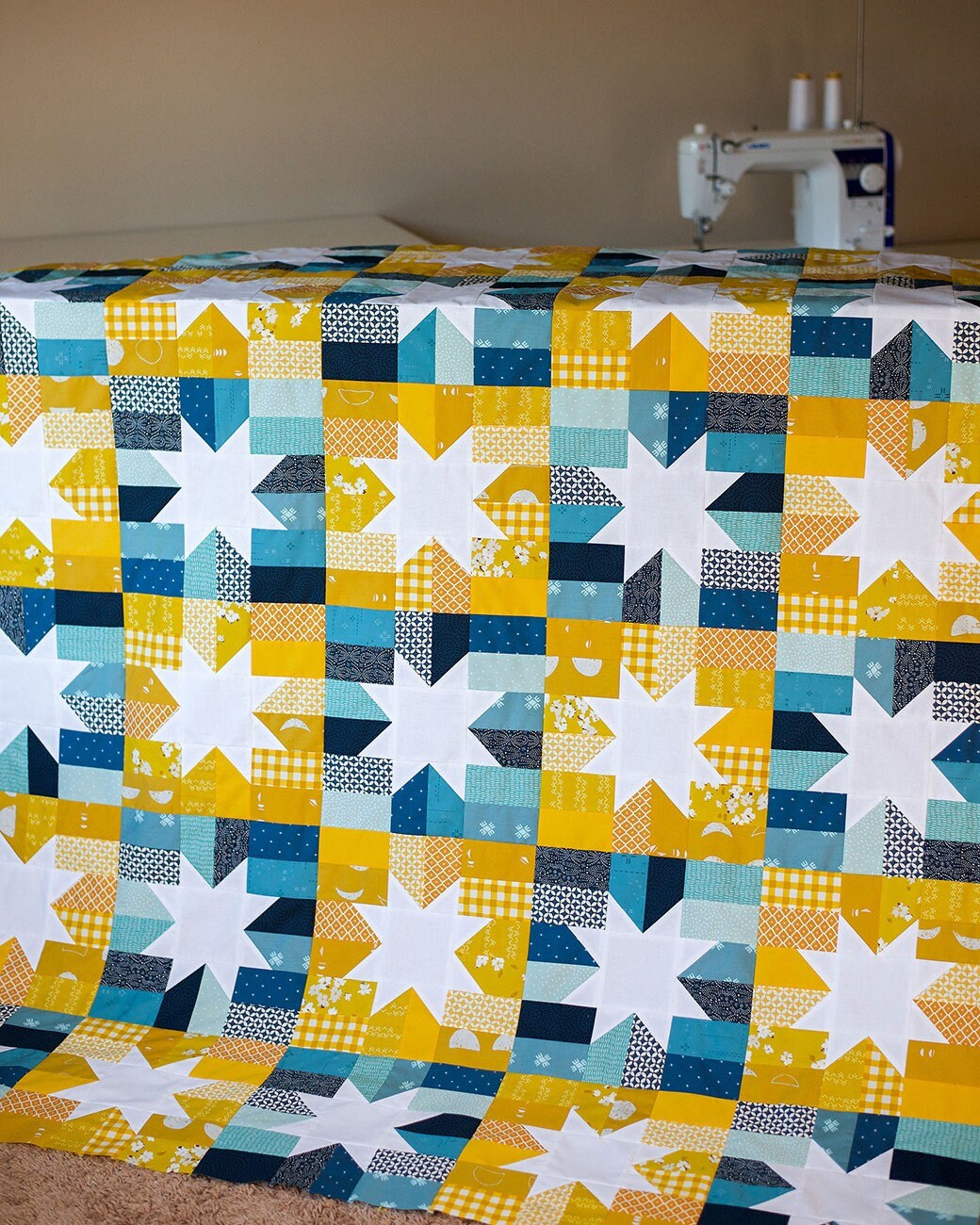 LAST CALL Little Lights Quilt Pattern, Modernly Morgan MM-015, Fat Quarter Jelly Roll Friendly, Star Baby Throw Quilt Pattern, McCollough