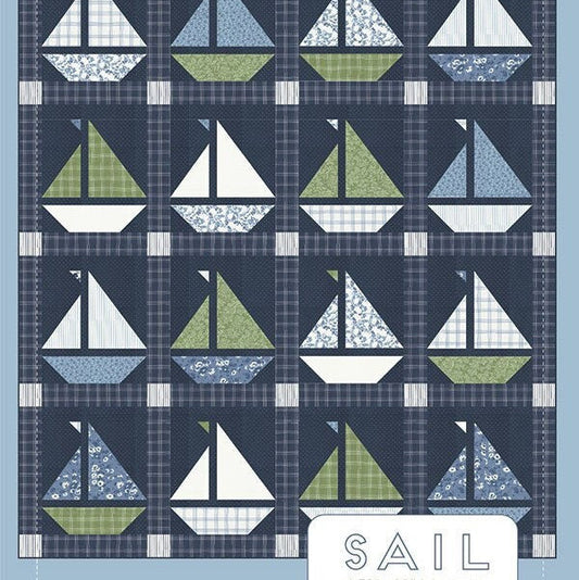 Sail Quilt Pattern, TB260, Fat Quarter Friendly, Sailboat Sailing Throw Quilt Blanket Pattern, Thimble Blossoms