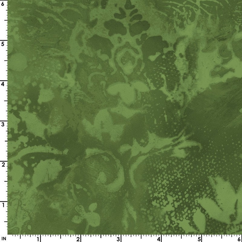 REMNANT 2 Yards 13" of 108" Green Vintage Damask Wide Quilt Back Fabric, MASQBD105-G, Maywood Studio Beautiful Backings, Wide Quilt Backing
