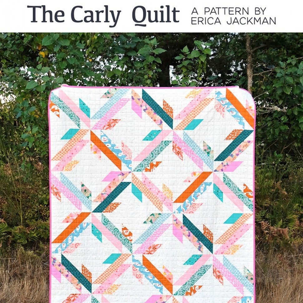 LAST CALL - The Carly Quilt Pattern, KTQ151, F8 Fat Eighths Friendly, Baby Lap Twin Queen Bed Quilt Pattern, Kitchen Table Quilting