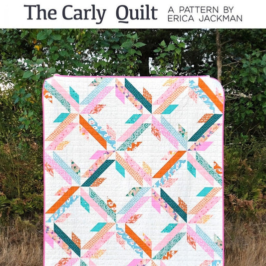 LAST CALL - The Carly Quilt Pattern, KTQ151, F8 Fat Eighths Friendly, Baby Lap Twin Queen Bed Quilt Pattern, Kitchen Table Quilting
