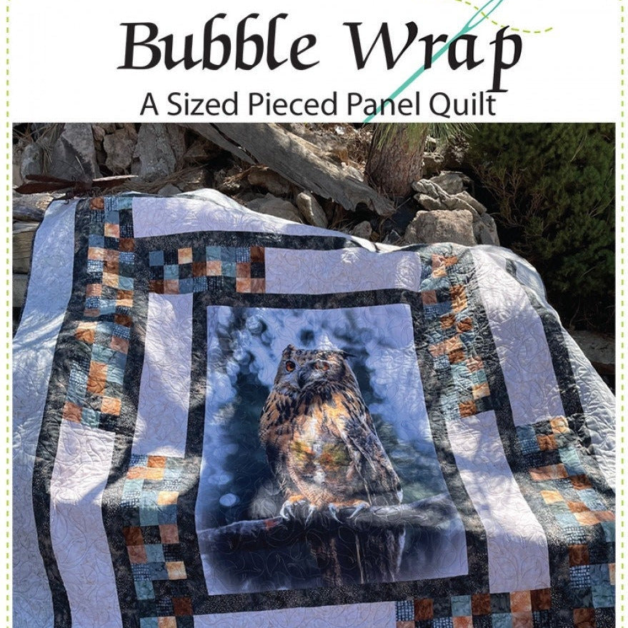 Bubble Wrap Quilt Pattern, Quilting Renditions QR1168, Fabric Panel Friendly Throw Quilt Pattern, Panel Frame Pattern