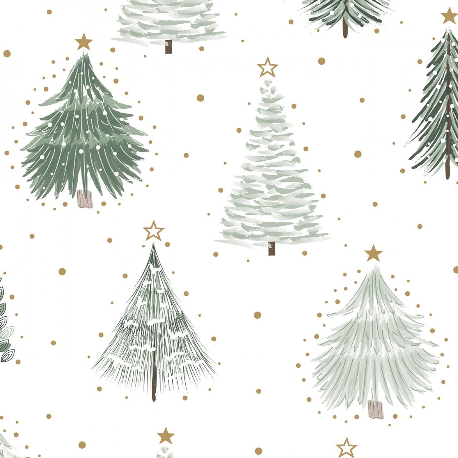 Foraging in the Forest, The Craft Cotton Company 2898C-01, 5 Piece Christmas Xmas Fat Quarter FQ Bundle, 18 x 22 Fabric Cuts