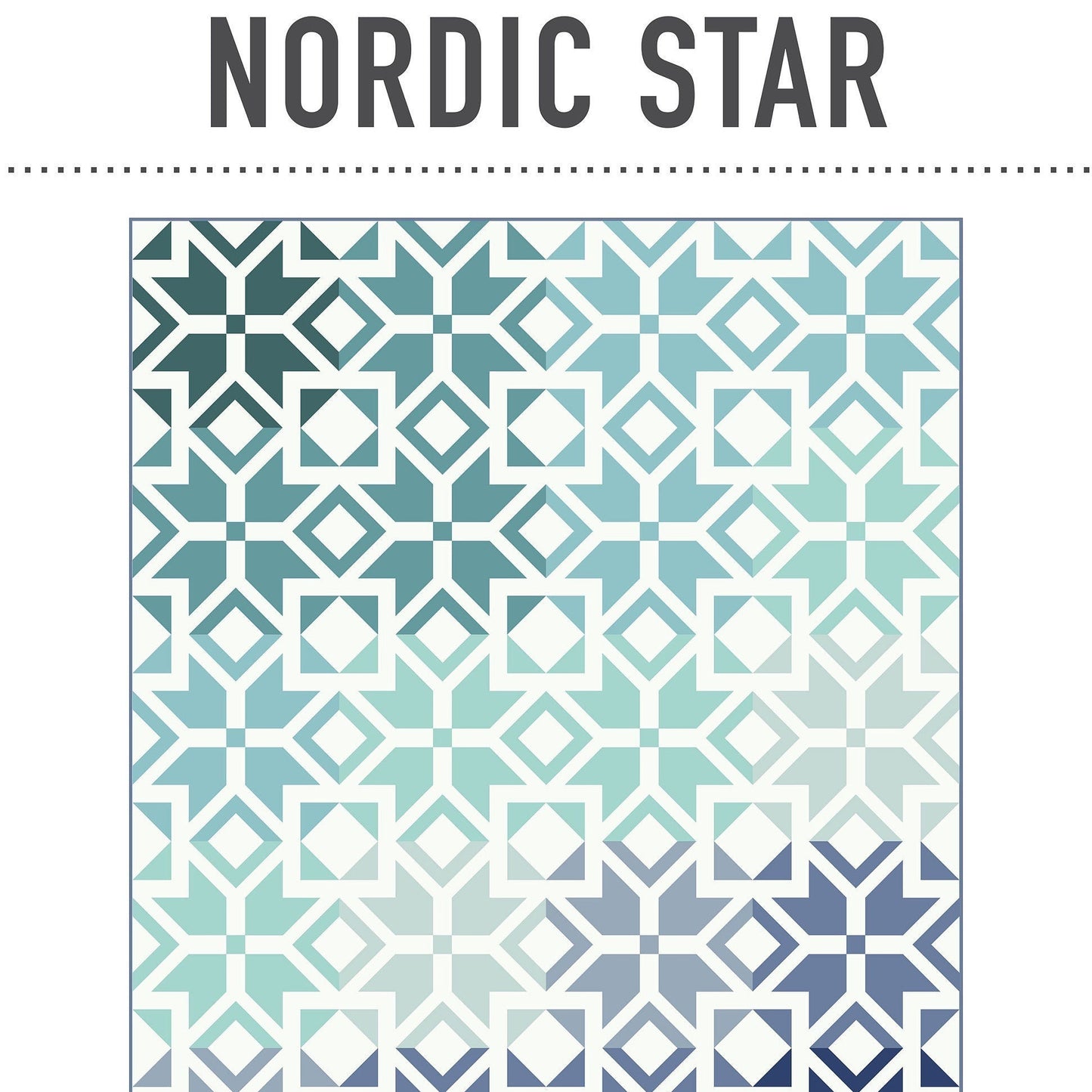 Nordic Star Quilt Pattern, Patchwork and Poodles PNP-115, Yardage Friendly Ombre Star Lap Throw Bed Quilt Pattern