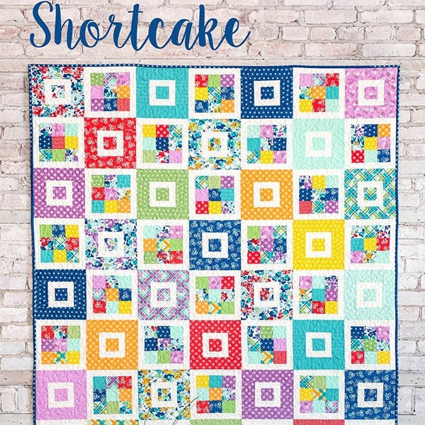 Shortcake Quilt Pattern, Cluck Cluck Sew CCS122, Jelly Roll Friendly, Easy Beginner Crib Throw Twin Queen Bed Quilt
