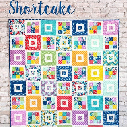 Shortcake Quilt Pattern, Cluck Cluck Sew CCS122, Jelly Roll Friendly, Easy Beginner Crib Throw Twin Queen Bed Quilt
