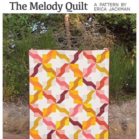 The Melody Quilt Pattern, Kitchen Table Quilting KTQ161, Fat Quarter Fat Eighths FQ F8 Friendly Baby Lap Twin Queen King Bed Quilt Pattern