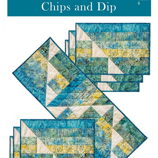 Chips and Dip Quilt Pattern, CQ5506, Table Runner Place Mats Quilt Pattern, Patterns for Yardage, Canuck Quilter Designs