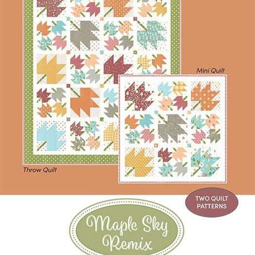 Maple Sky Remix Quilt Pattern, A Quilting Life Designs QLD231, FQ Fat Quarter Friendly Autumn Fall Leaves Quilt Pattern, Sherri McConnell