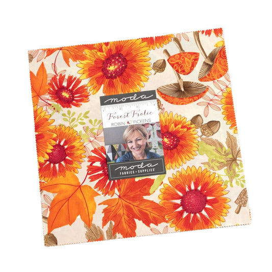 Forest Frolic Layer Cake, Moda 48740LC, Autumn Fall Floral Quilt Fabric, 10" Precut Fabric Squares, Robin Pickens