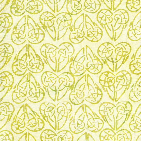 Citron Breeze Stack, Island Batik, 10" Precut Green Blue Celtic Batik Fabric Squares