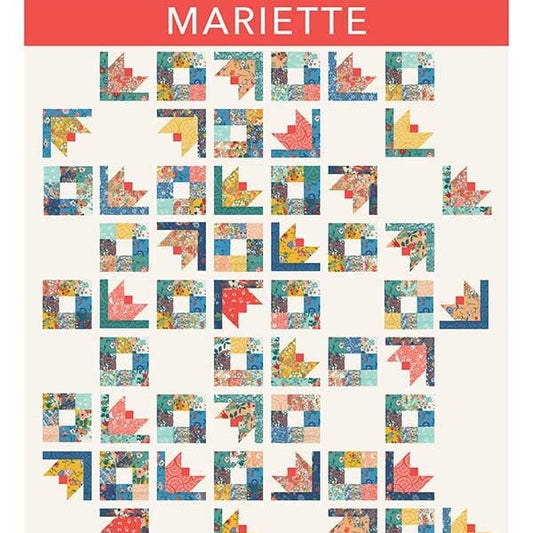 Mariette Quilt Pattern, Crystal Manning CMA878, Jelly Roll Strip Friendly, Flower Tulips Throw Quilt Pattern