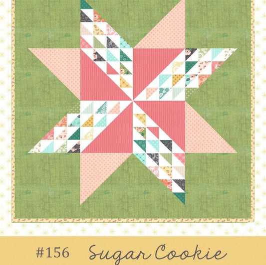 Sugar Cookie Quilt Pattern, Lella Boutique LB156, Charm Pack Friendly Large Star Square Throw Bed Quilt Pattern