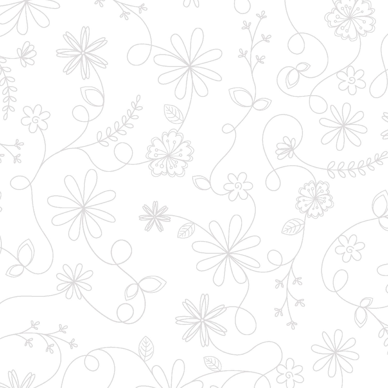 White on White 10" Squares, Maywood Studio SQ-MASKBB-Wows, Solid White Print Quilt Fabric Stack, 10" Precut Fabric Squares