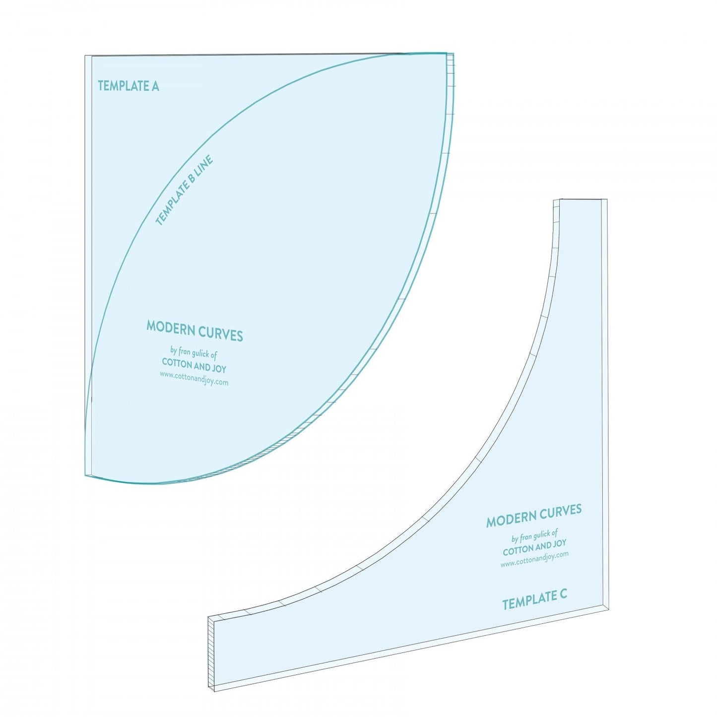 Fran Gulick Modern Curves Template Set, Riley Blake STT-31846