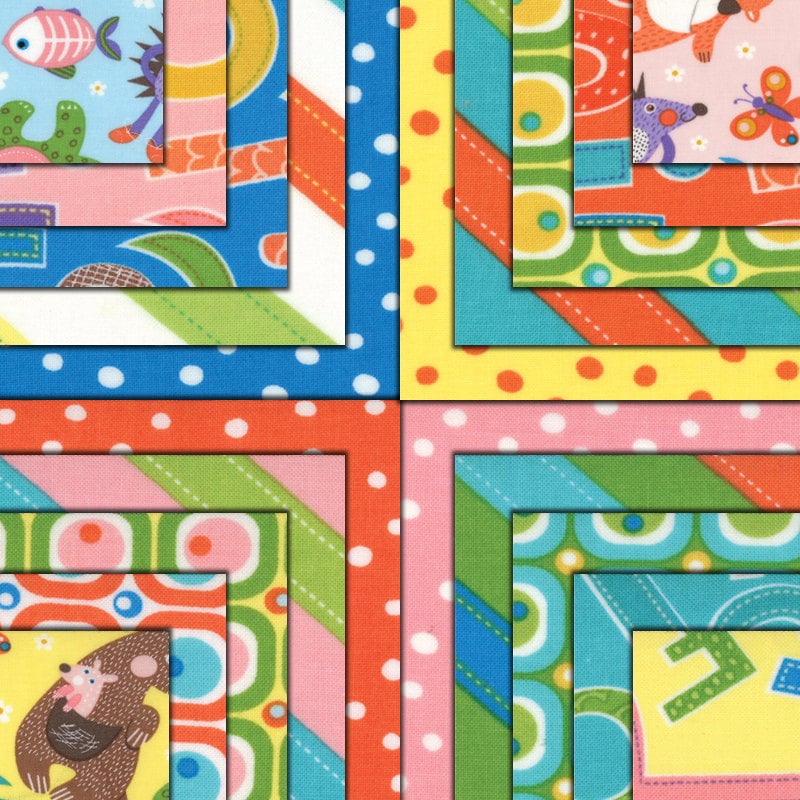 RARE ABC Menagerie Charm Pack OOP, Moda 39520PP, 5" Precut Juvenile Childrens Animal Alphabet Fabric Squares, Abi Hall