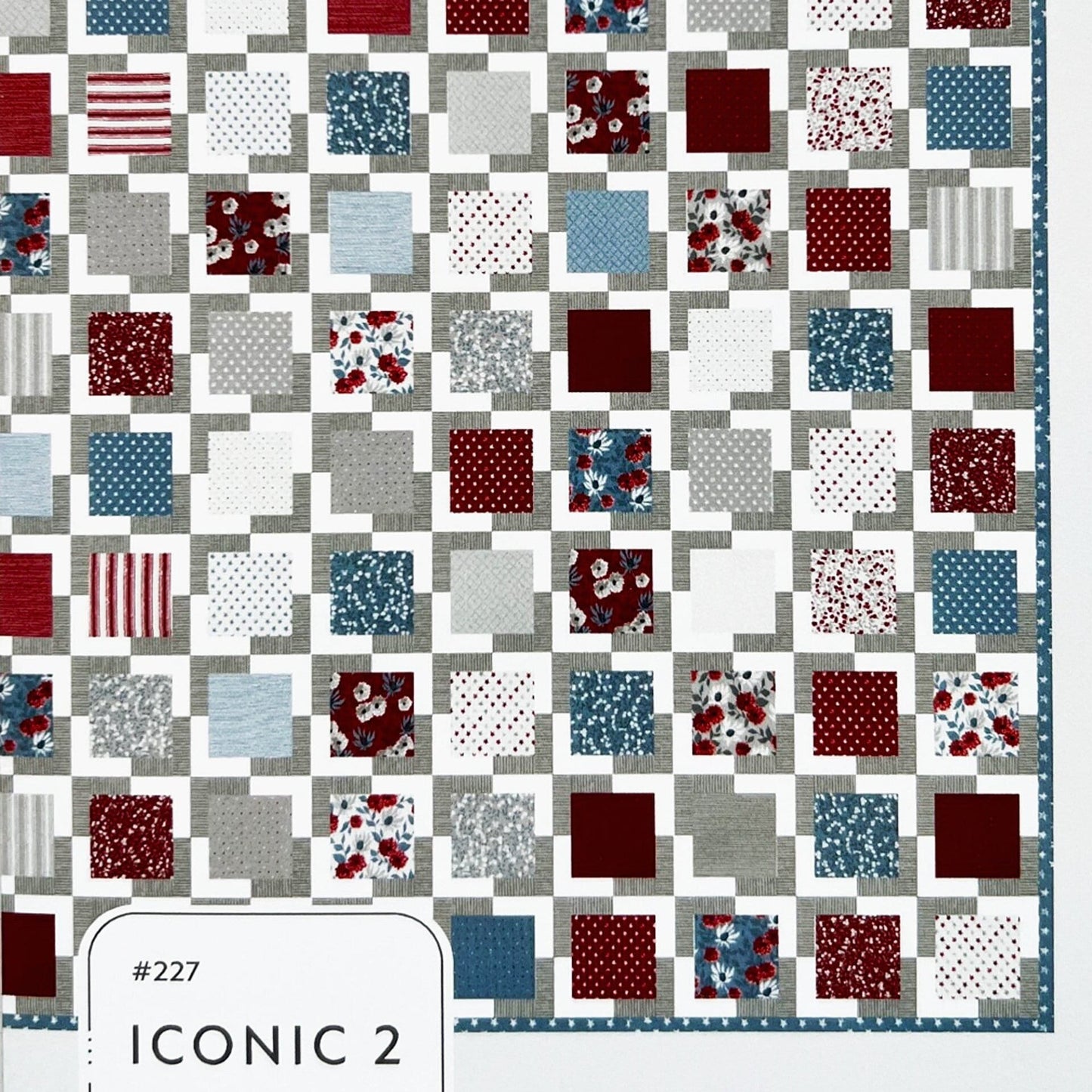 Iconic 2 Quilt Pattern, Lella Boutique LB227, Layer Cake Charm Pack Friendly Pattern, Throw Square Bed Quilt Pattern