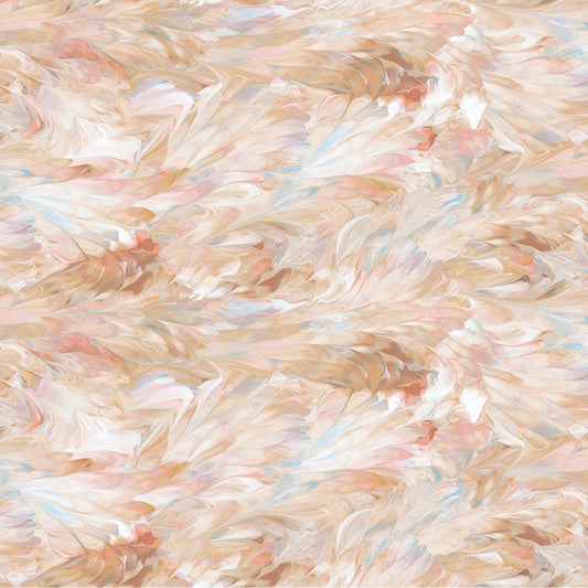 REMNANT 2 Yards 19" of 108" Fluidity - Light Pink Blush Beige Wide Quilt Back Fabric, P & B Textiles FWID5113-LP, Wide Quilt Backing Fabric