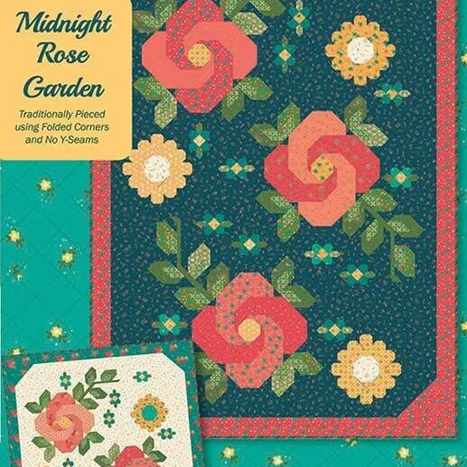 Midnight Rose Garden Quilt Pattern, Anka's Treasures ANK348