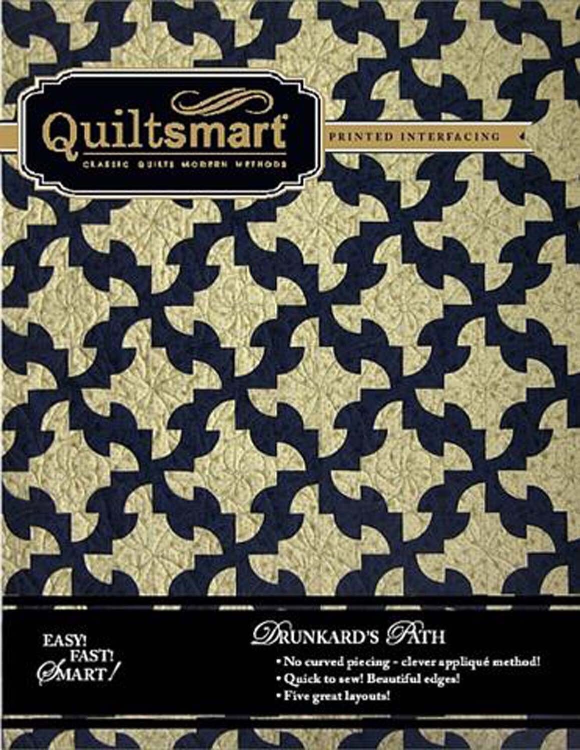 LAST CALL Drunkard's Path Interfacing Applique Quilt Pattern, Quiltsmart QS 20018