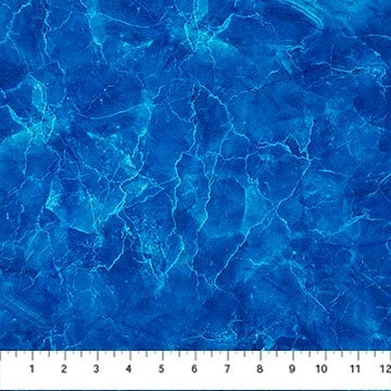 Palm Beach - Indigo Marble Texture Cobalt Blue Blender Fabric, Northcott DP26918-48, By the Yard