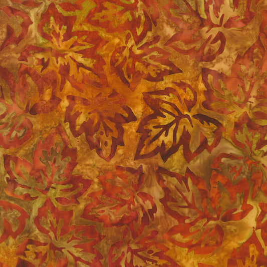 Artisan Batiks Autumn Skies - Autumn Leaves Batik Fabric, Robert Kaufman AMD-22526-191 Autumn, Fall Leaves Batik Fabric, By the Yard