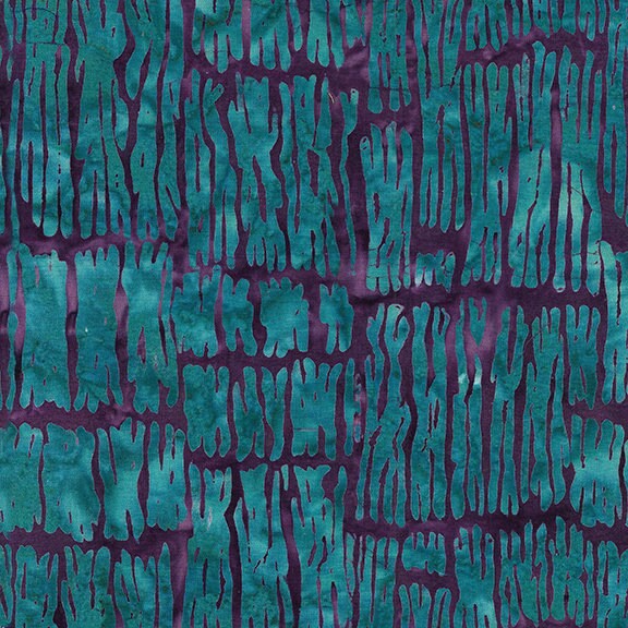 Lavendin Stack, Island Batik, 10" Precut Fabric Squares, Teal Purple Green Beige Batik Abstract Fabric Squares