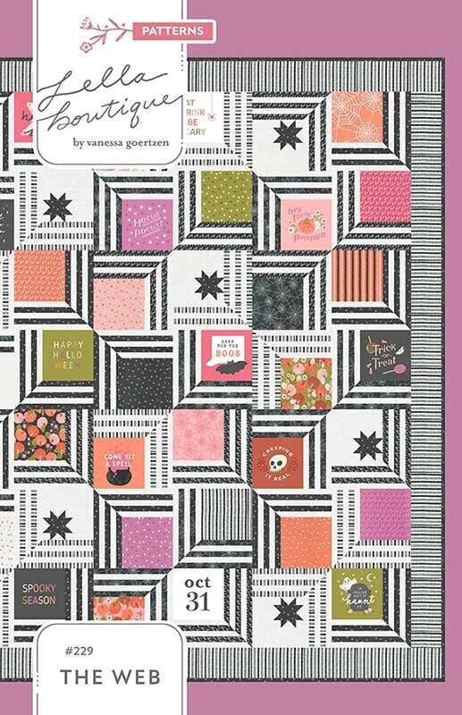 The Web Quilt Pattern, Lella Boutique LB229, Layer Cake Panel Friendly Oversized Throw Quilt Pattern