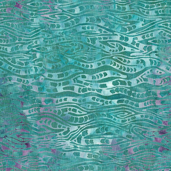 Lavendin Stack, Island Batik, 10" Precut Fabric Squares, Teal Purple Green Beige Batik Abstract Fabric Squares