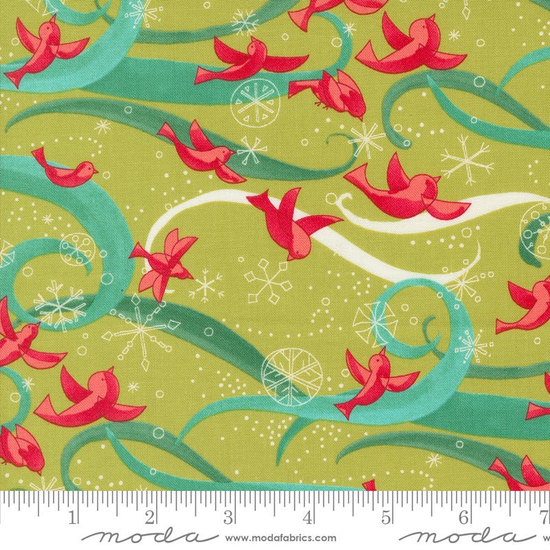 Winterly Jelly Roll, Moda 48760JR, 2.5" Christmas Floral Quilt Fabric Strips, Robin Pickens