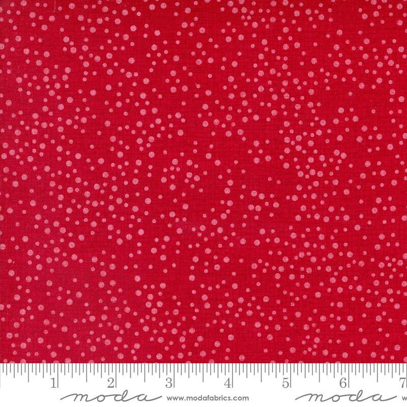 Thatched Dotty - Winterly Crimson Red Tonal Texture Fabric, Moda 48715 43, Robin Pickens, By the Yard