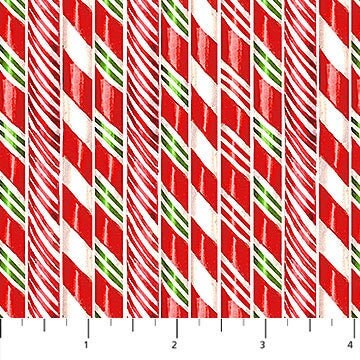 Sugar Coated - Christmas Candy Cane Stripe Fabric, Northcott DP27146-10, Deborah Edwards, Christmas Xmas Cotton Quilt Fabric