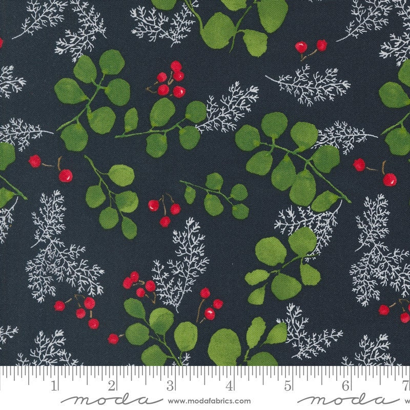 Winterly Jelly Roll, Moda 48760JR, 2.5" Christmas Floral Quilt Fabric Strips, Robin Pickens