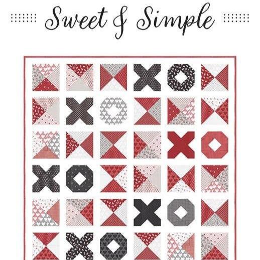 Sweet and Simple Quilt Pattern, Branch and Blume BNB2310, Layer Cake 10" Square Friendly Throw Quilt Pattern, Chrissy Lux