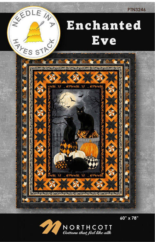 Enchanted Eve Quilt Pattern, Needle in a Hayes Stack PTN3246, 24" Fabric Panel Friendly Throw Quilt Pattern, Panel Frame Pattern