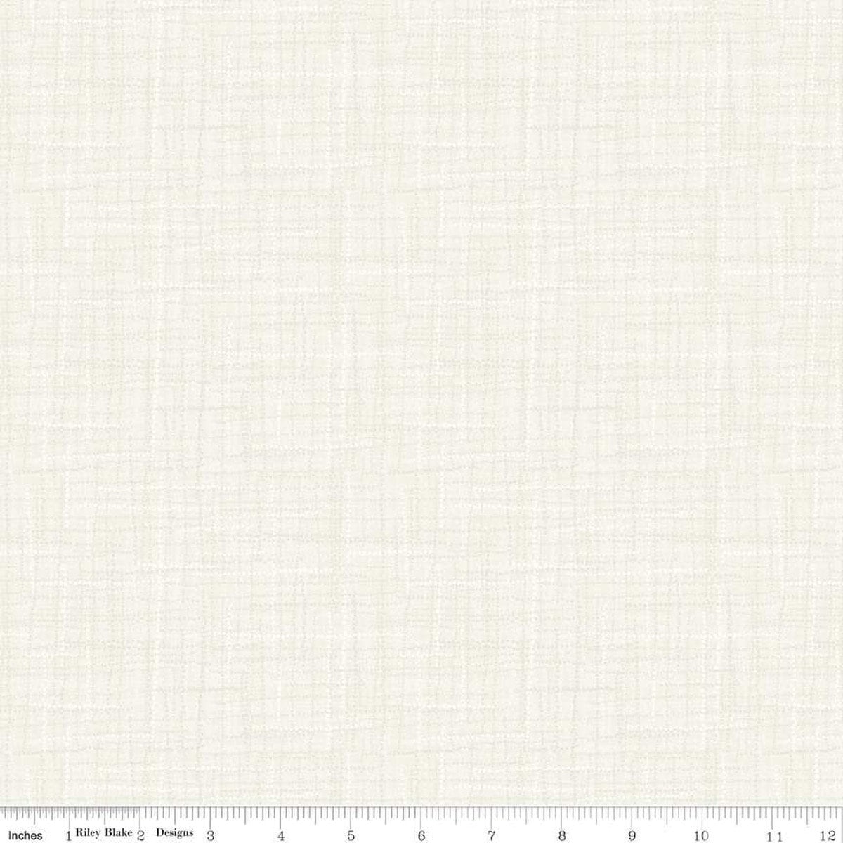 REMNANT 35" of Grasscloth Cottons - Cloud Off-White Texture Tonal Fabric, Riley Blake C780-Cloud, Off-White Blender Cotton Quilting Fabric