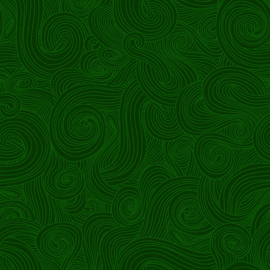 REMNANT 22" of Just Color - Forest Green Tonal Blender Fabric, Studio E 1351-FOREST, Xmas Emerald Green Texture Tonal Quilt Fabric
