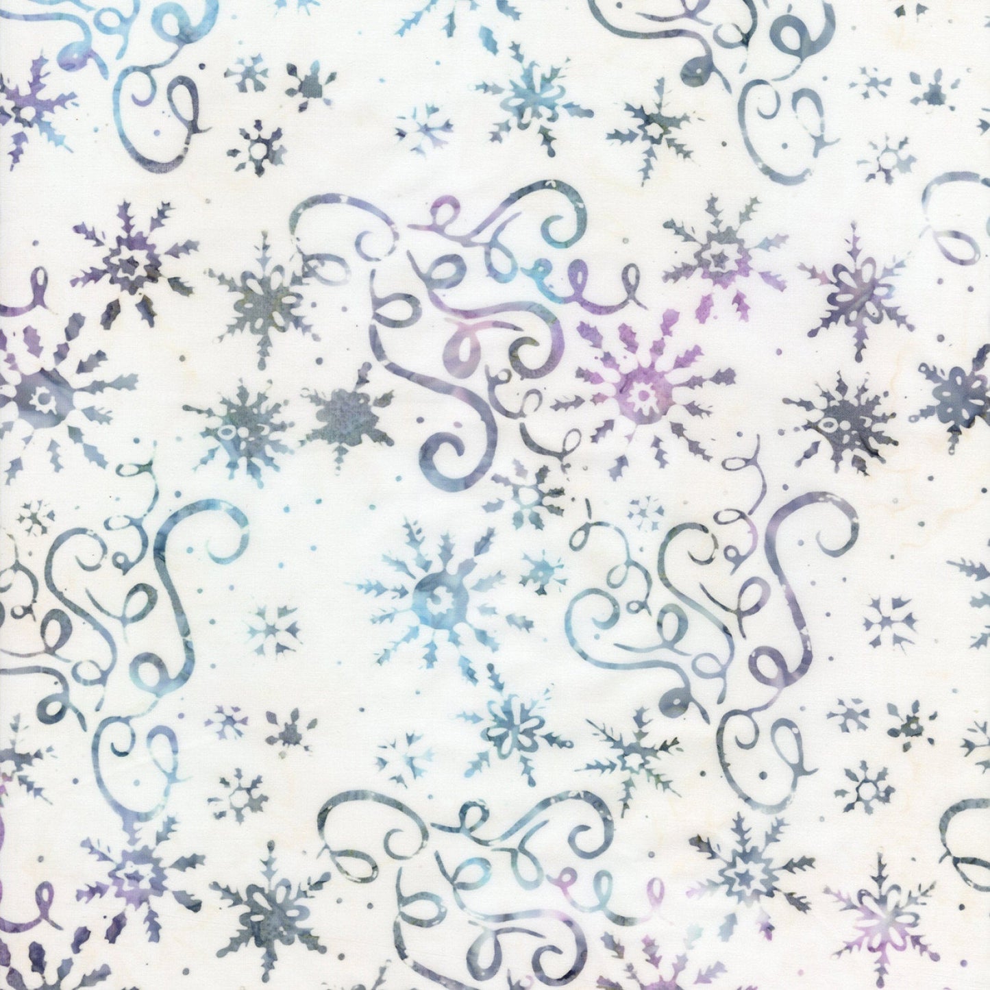 Frost Batik 5" Squares, Timeless Treasures Treat-Mini42 Frost, 5" Precut Winter Reindeer Snowflakes Batik Charm Pack Fabric Squares