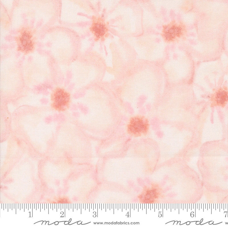 Blooming Lovely Layer Cake, Moda 16970LC, 10" Precut Watercolor Florals in Lavender Pink and Brown Fabric Squares, Janet Clare