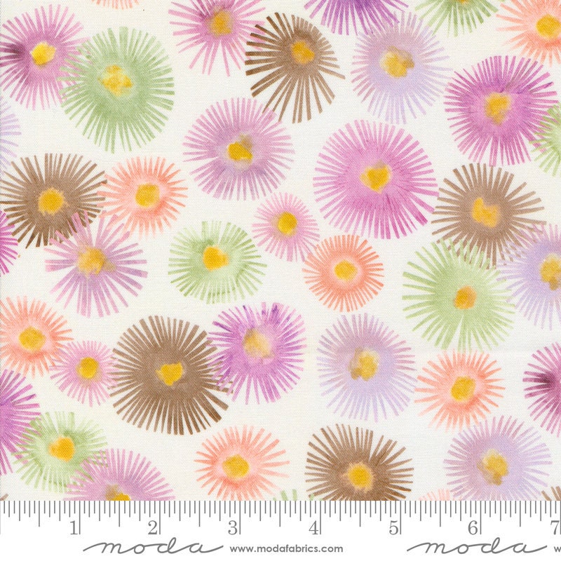 Blooming Lovely Layer Cake, Moda 16970LC, 10" Precut Watercolor Florals in Lavender Pink and Brown Fabric Squares, Janet Clare