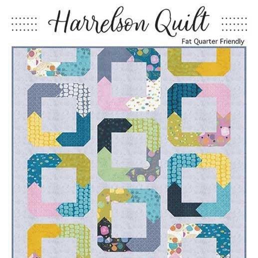 Harrelson Quilt Pattern, Branch and Blume BNB2319, Fat Quarter FQ Friendly Throw Quilt Pattern, Chrissy Lux