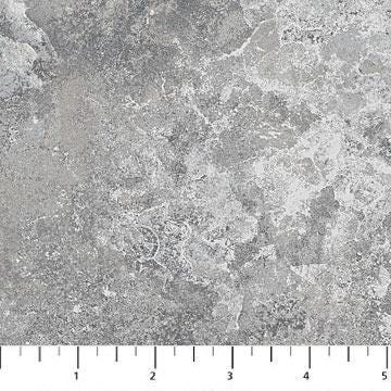 REMNANT 26" of Stonehenge Basics - Gray Marble Fabric, Northcott 39302-940, Gray Stone Look Tonal Texture Cotton Fabric