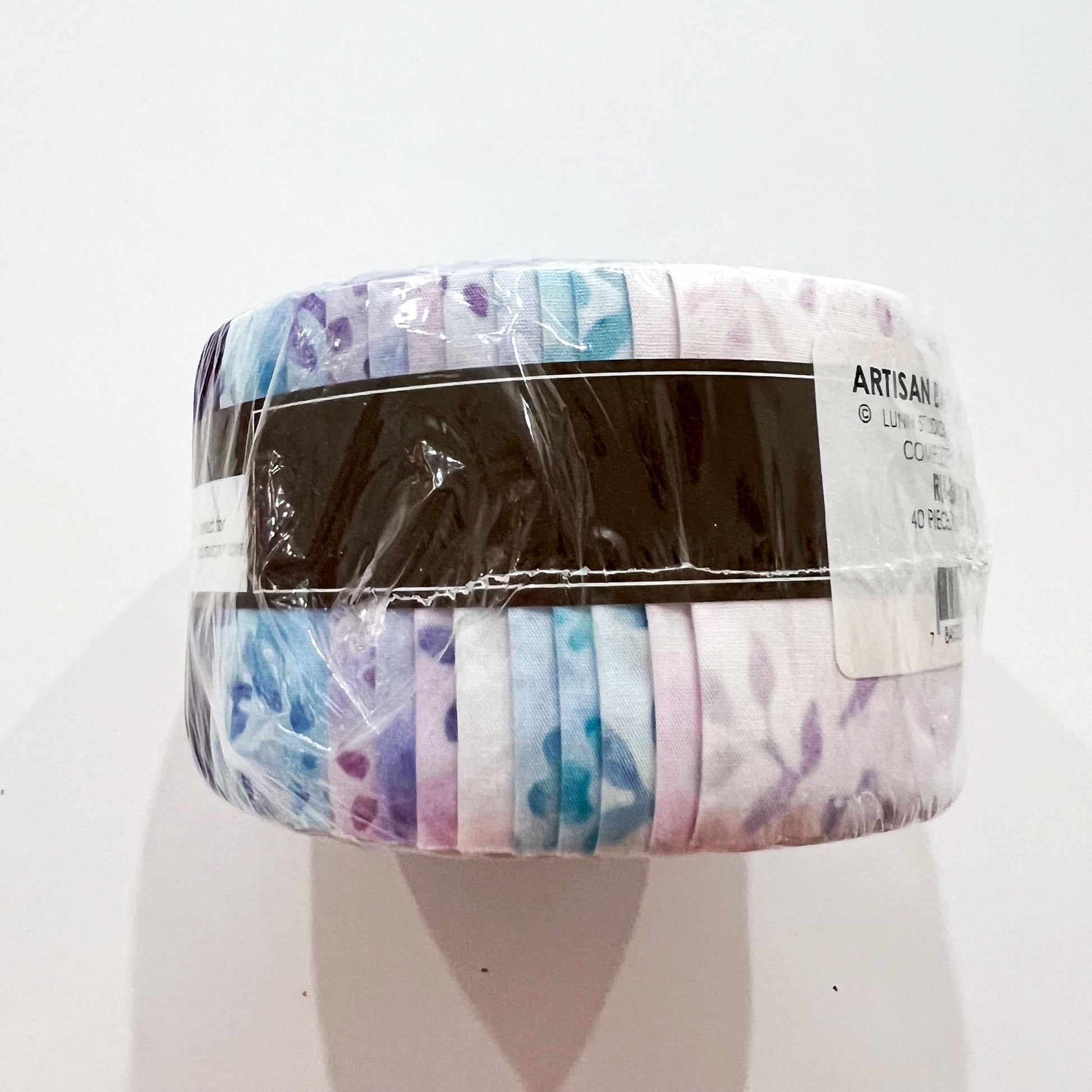 DESTASH Artisan Batiks Splendid Roll Up, Robert Kaufman RU-364-40, 2.5" Precut Purple Blue Batik Fabric Strips