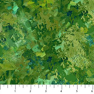 Silent Lake - Green Texture Fabric, Northcott DP27258-74, Digitally Printed Green Abstract Texture Tonal Quilt Blender Fabric