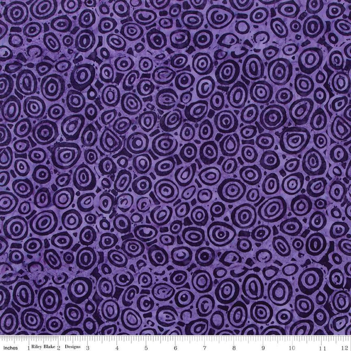 Expressions - Halloween Expressions Amethyst Purple Batik Fabric, Riley Blake BTHH1259, Purple Tonal Swirls Tjap Batiks, By the Yard