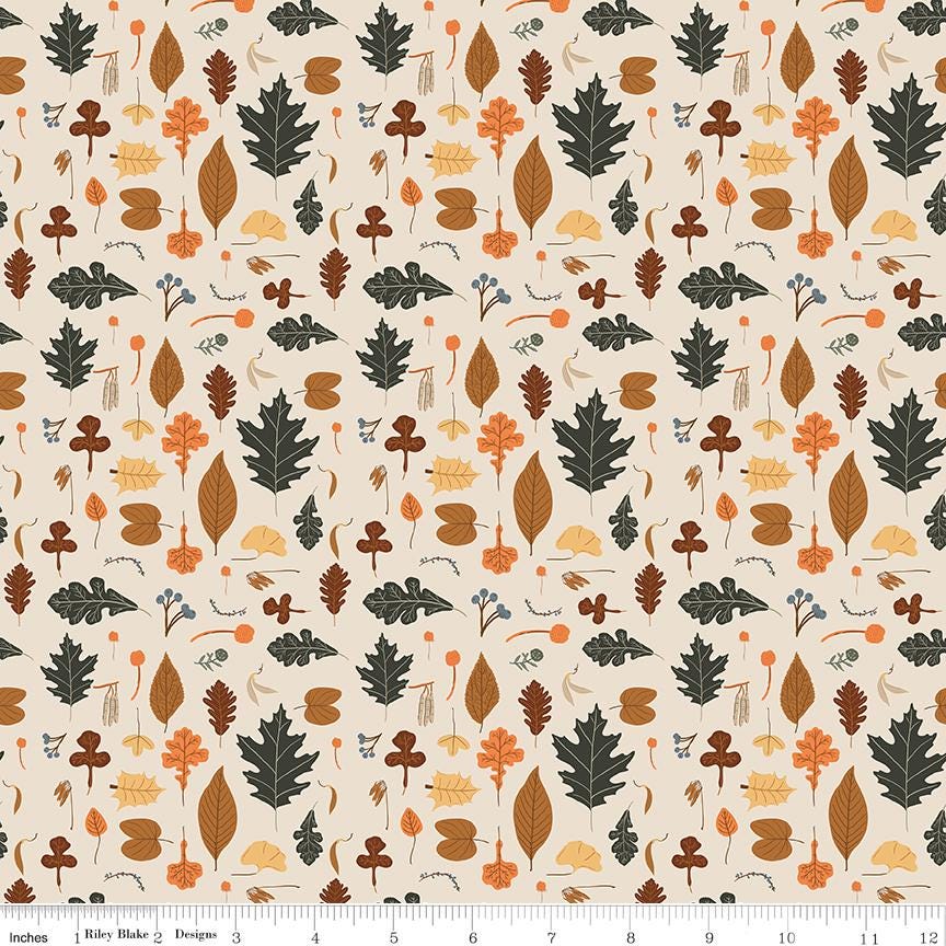 Pumpkin Spice 5" Stacker, Riley Blake 5-14990-42, Fall Autumn Harvest Floral Gingham Fabric Squares, Simple Simon