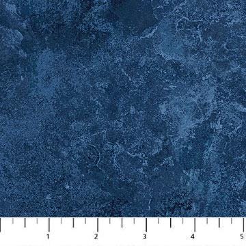 REMNANT 23" of Stonehenge Basics - Navy Blue Marble Fabric, Northcott 39302-490, Dark Blue Tonal Texture Cotton Fabric