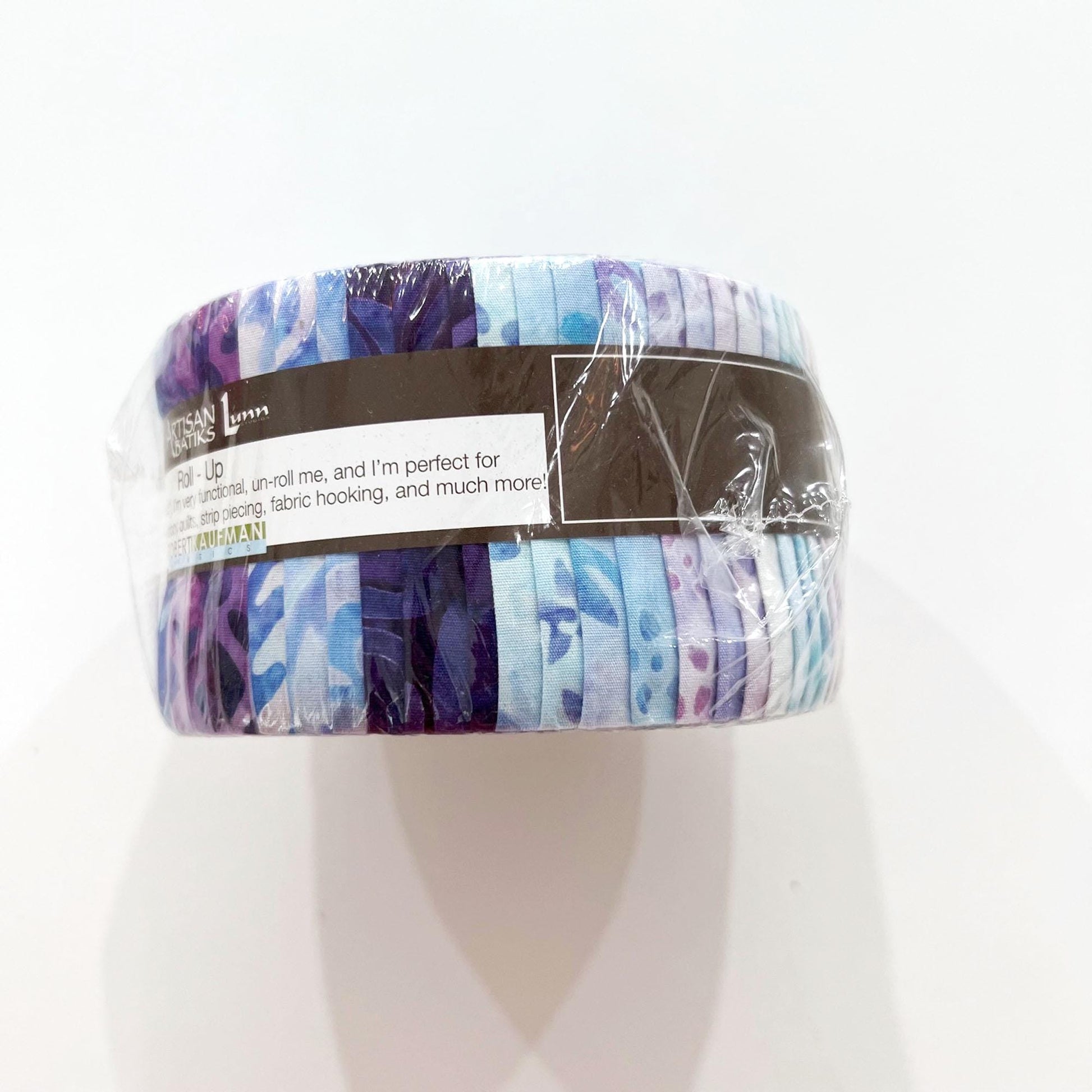 DESTASH Artisan Batiks Splendid Roll Up, Robert Kaufman RU-364-40, 2.5" Precut Purple Blue Batik Fabric Strips