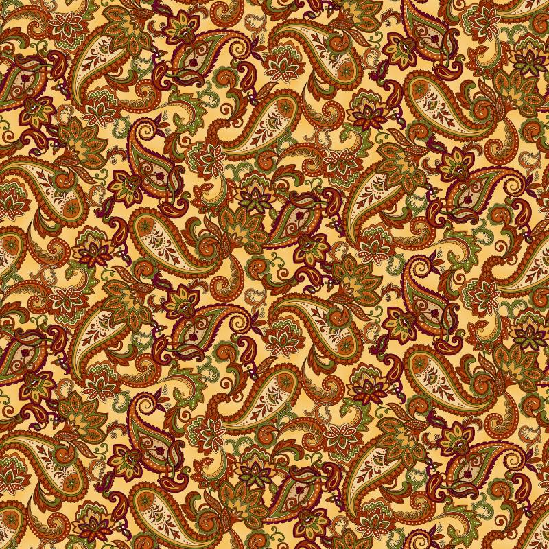 Autumn Time 5" Squares, Henry Glass MS-AutumnTime-SQ5, Fall Autumn Harvest Floral Paisley Plaid Fabric Squares