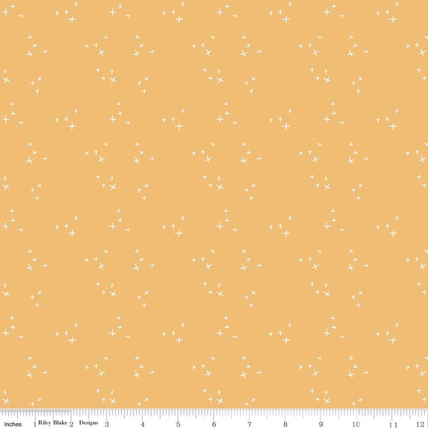 Pumpkin Spice 5" Stacker, Riley Blake 5-14990-42, Fall Autumn Harvest Floral Gingham Fabric Squares, Simple Simon